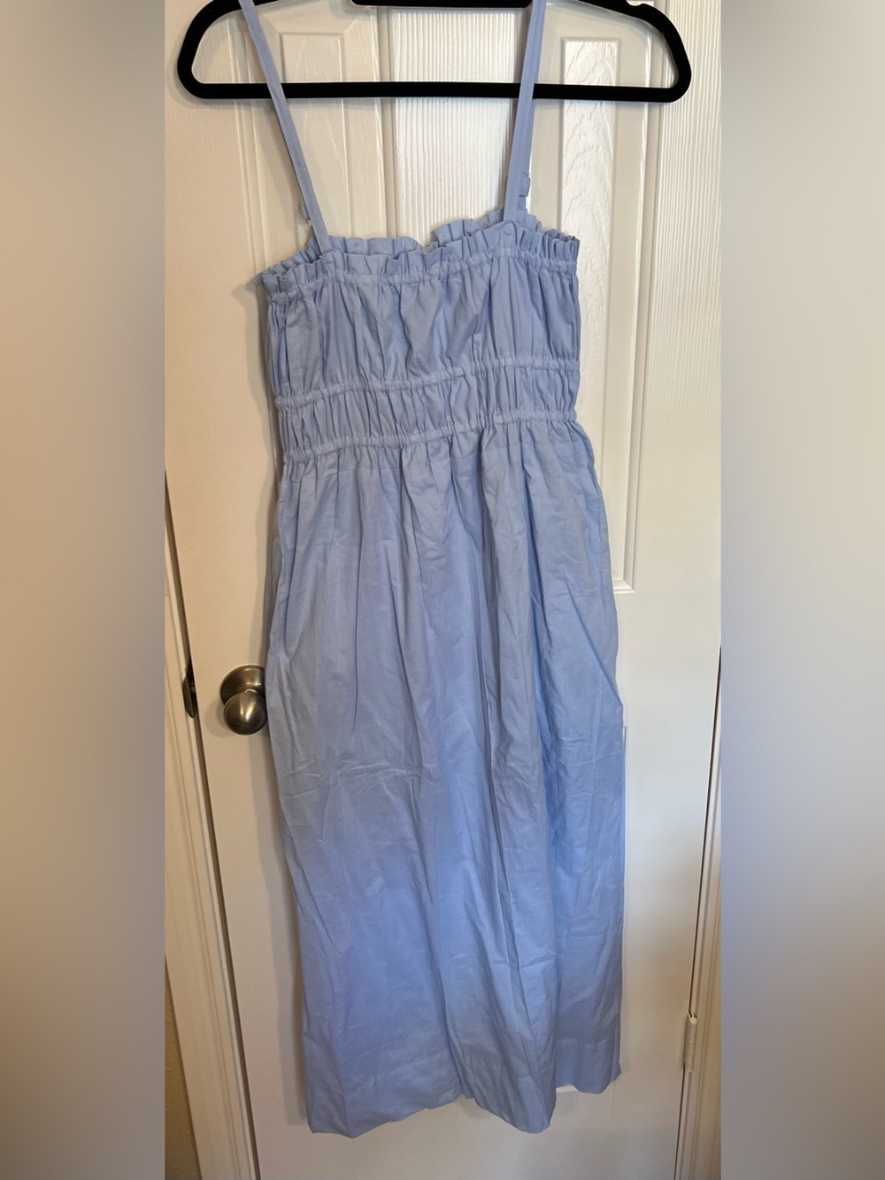 Darling Light Blue Smocked Midi Loungewear